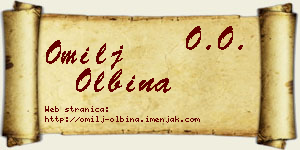 Omilj Olbina vizit kartica